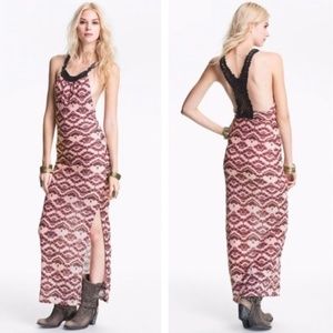 Free People Petal Comb Crochet Racerback Maxi